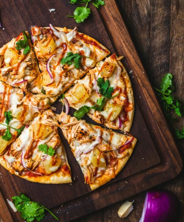 pizza on chopping board pizza on chopping board